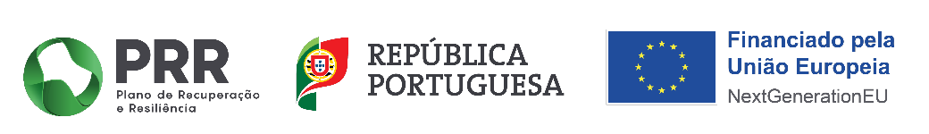 PRR — Plano de Recuperação e Resiliência, República Portuguesa e Financiado pela União Europeia NextGenerationEU